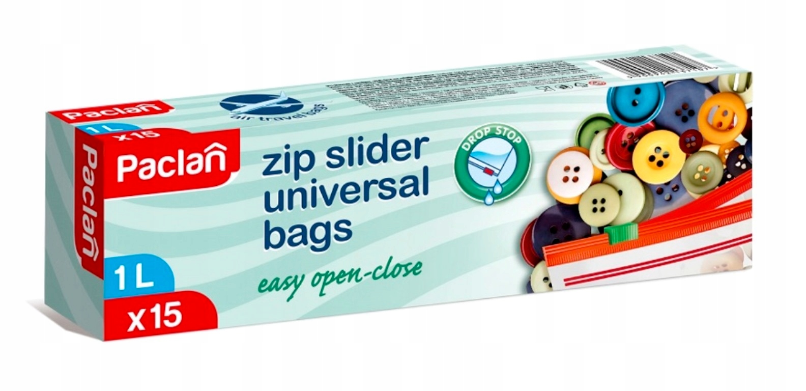 

Woreczki z suwakiem uniwersalne Paclan 1L/ 15 szt.