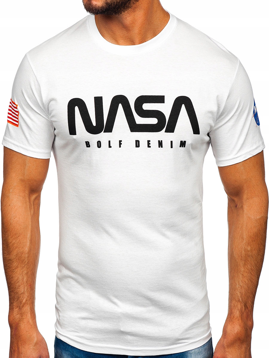 

T-shirt Z Nadrukiem Męski Biały 14401 Rozmiar_l