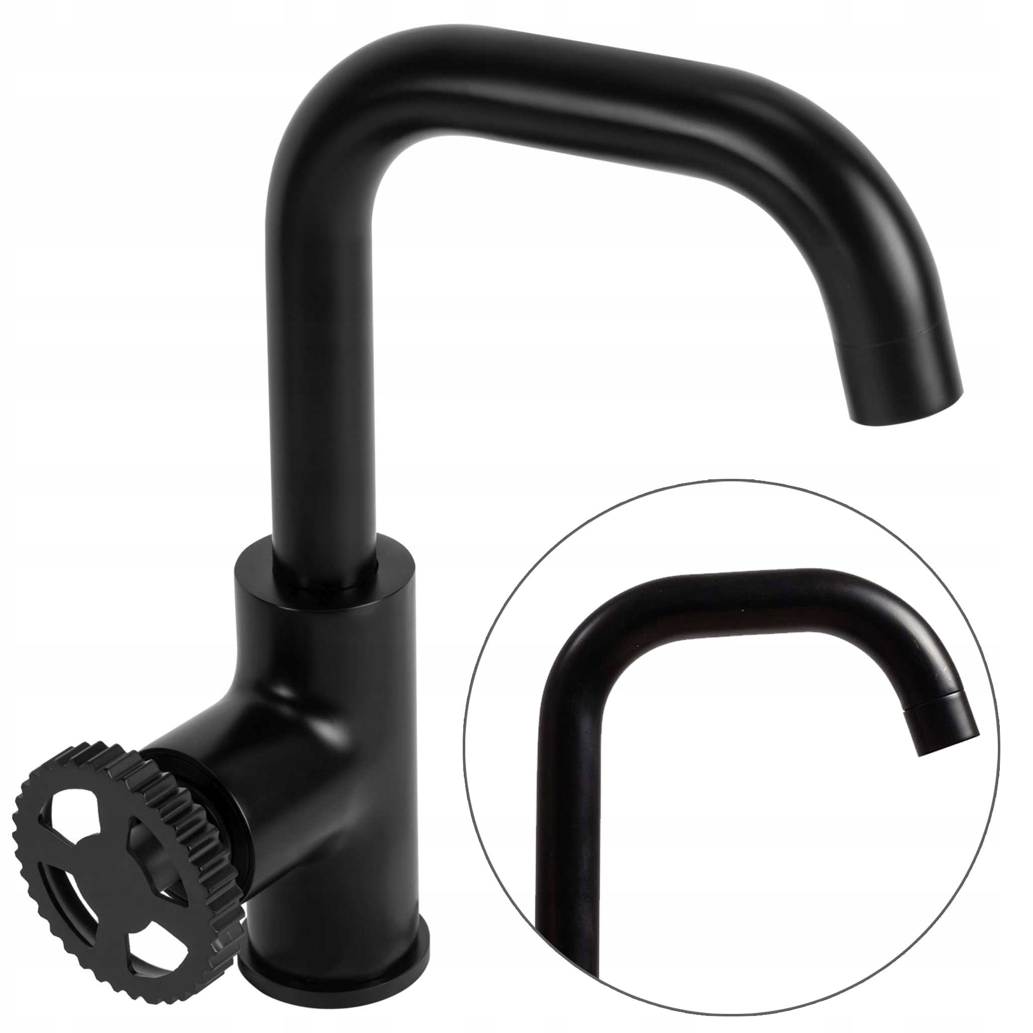 Umývadlová batéria do umývadla čierna, vysoká, stojaca Rea Vertigo matná