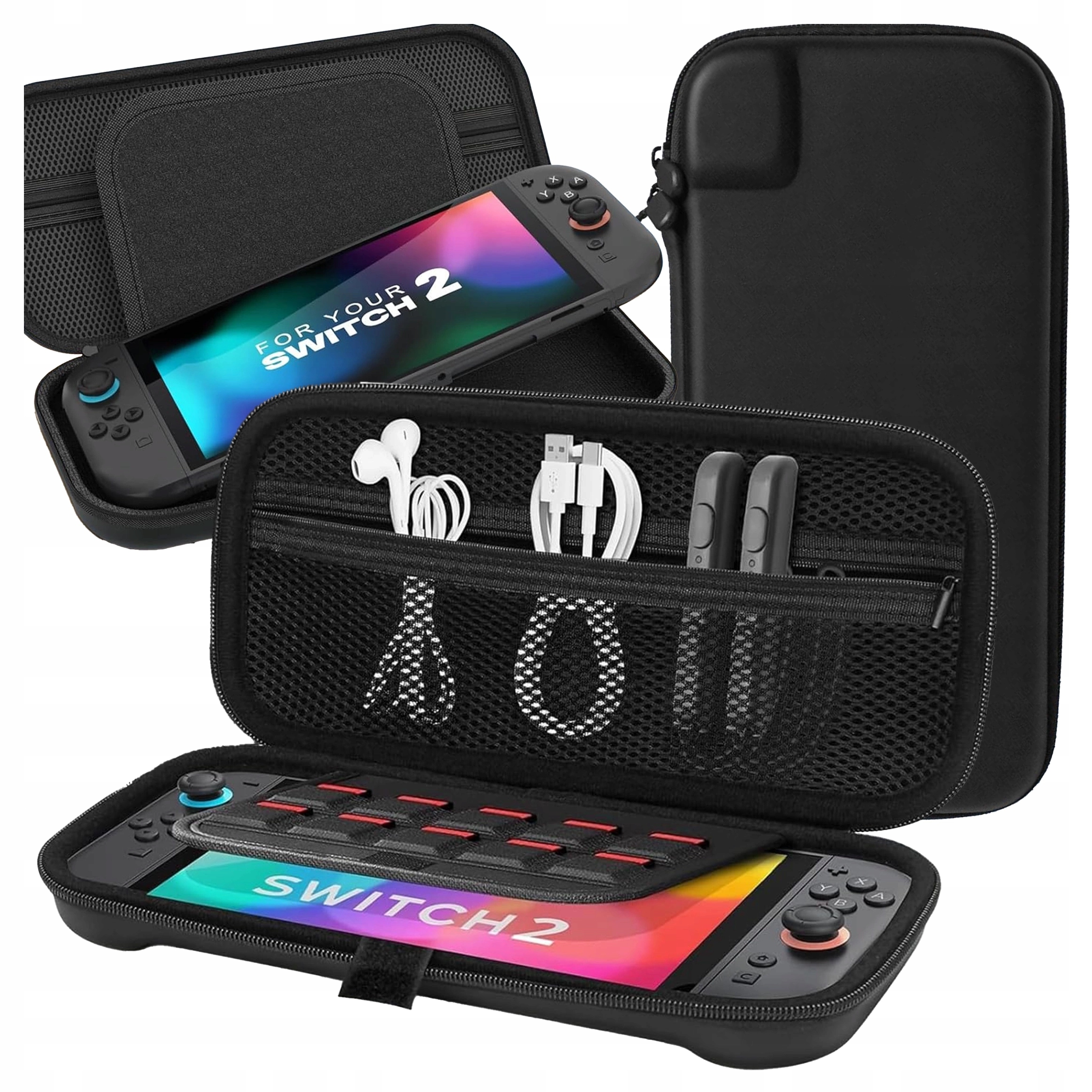 Etui 360 zamykane do Nintendo Switch 2 2025 pokrowiec solidny odporny lekki