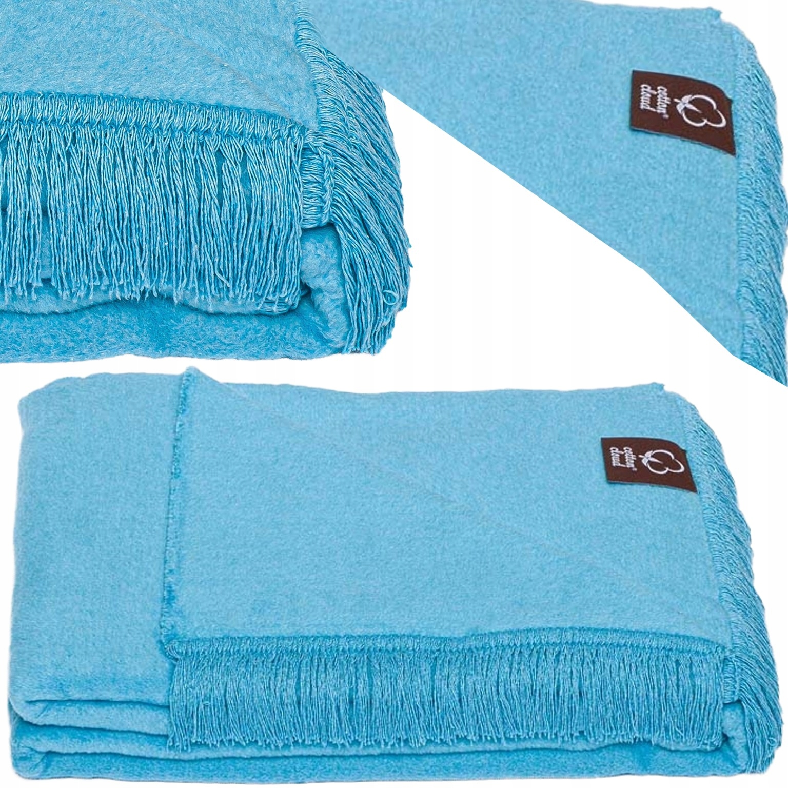 Deka Přehoz Na Postel Pohovka Pled Měkká Teplá Různé Barvy 150X200 Světle Modrá