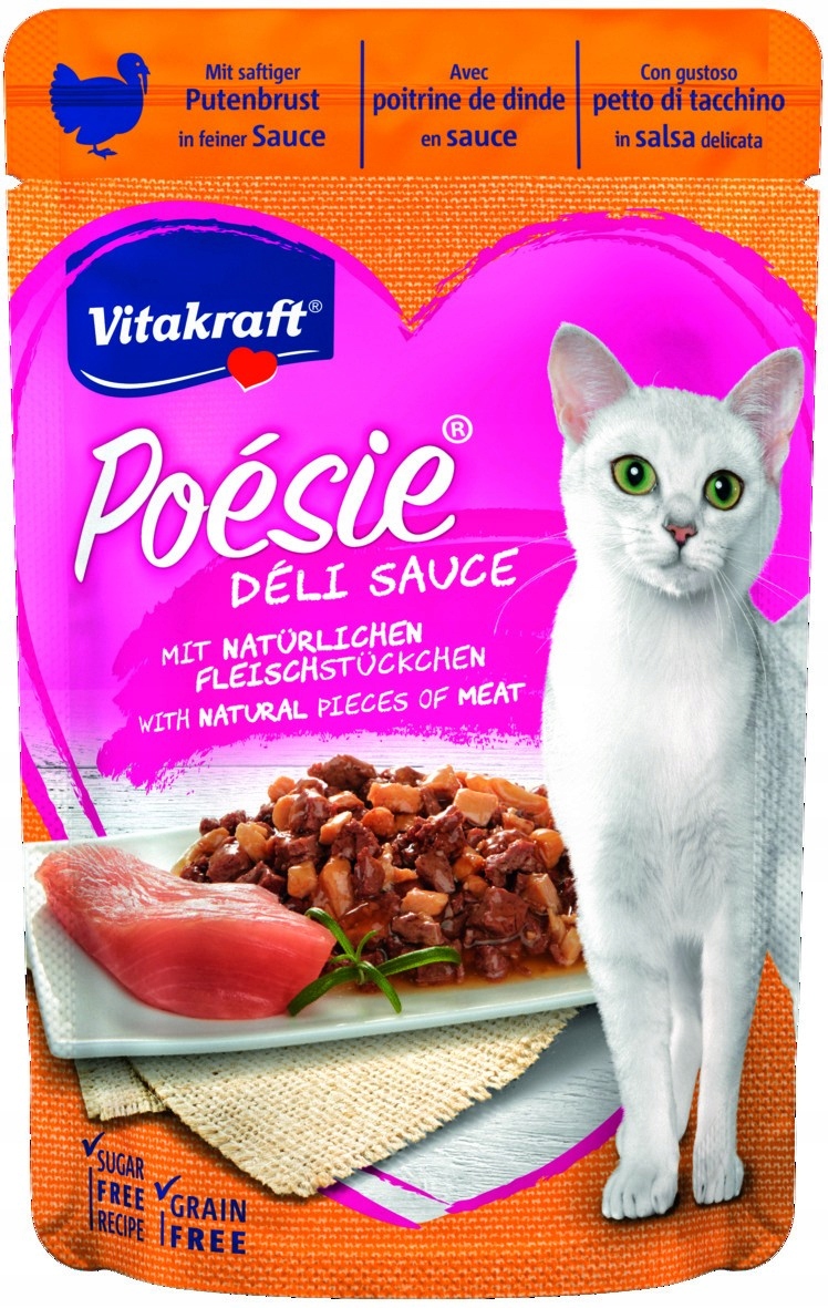 Levně 13X Vitakraft Poesie Deli Sauce krůta 85 g