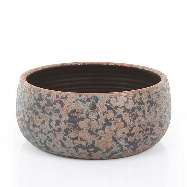 

ceramiczna płaska donica misa Clemente 37/15 miedź