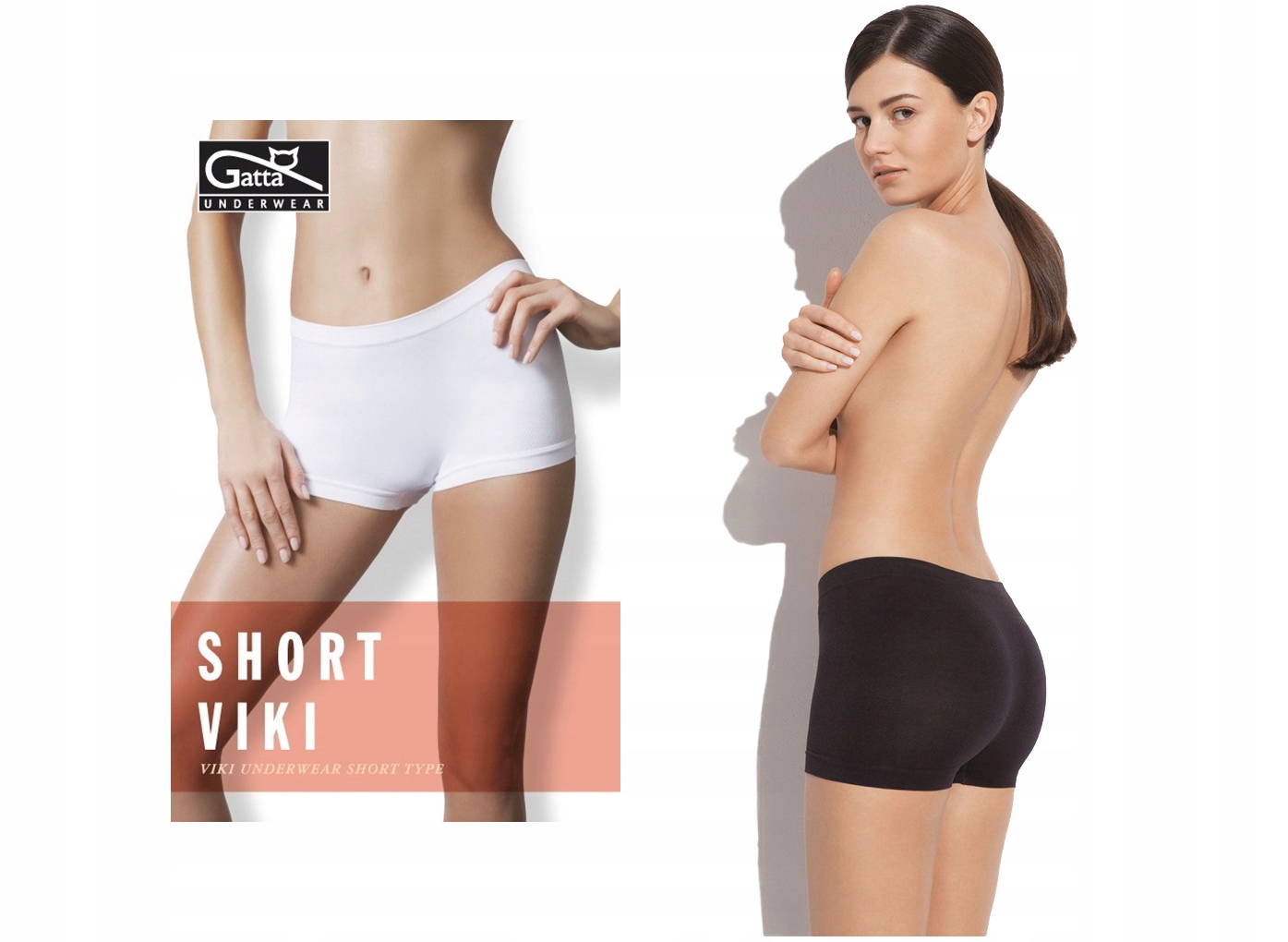 

Gatta Szorty bezszwowe Short Viki majtki czarne XL
