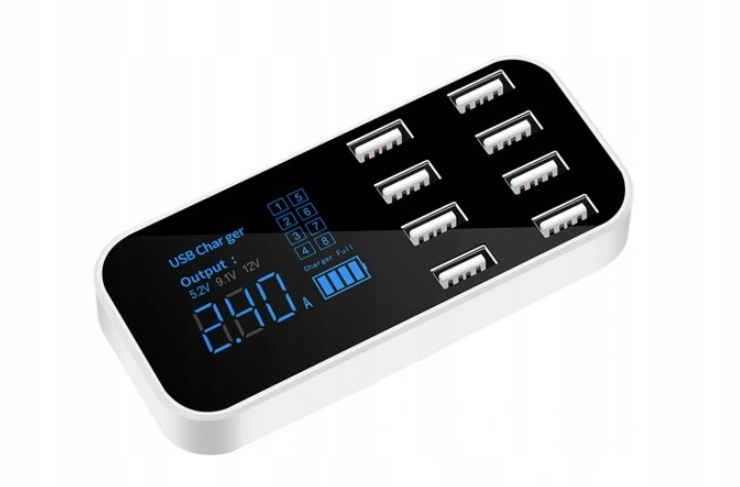 ŁADOWARKA SAMOCHODOWA A9S 8 portów USB