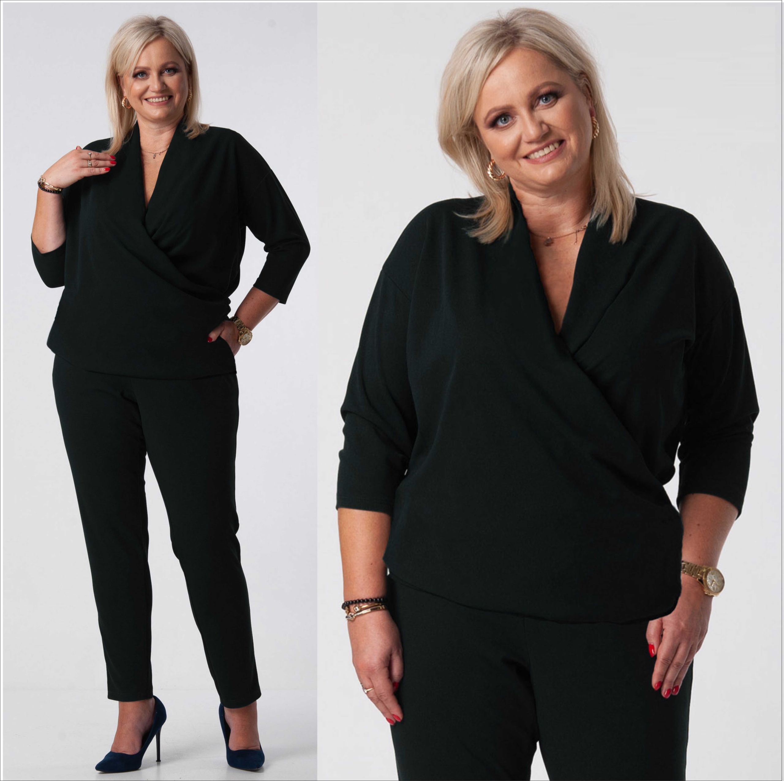 Elegantní kombinéza Plus Size Zeštíhlující (44-54) 52 6XL