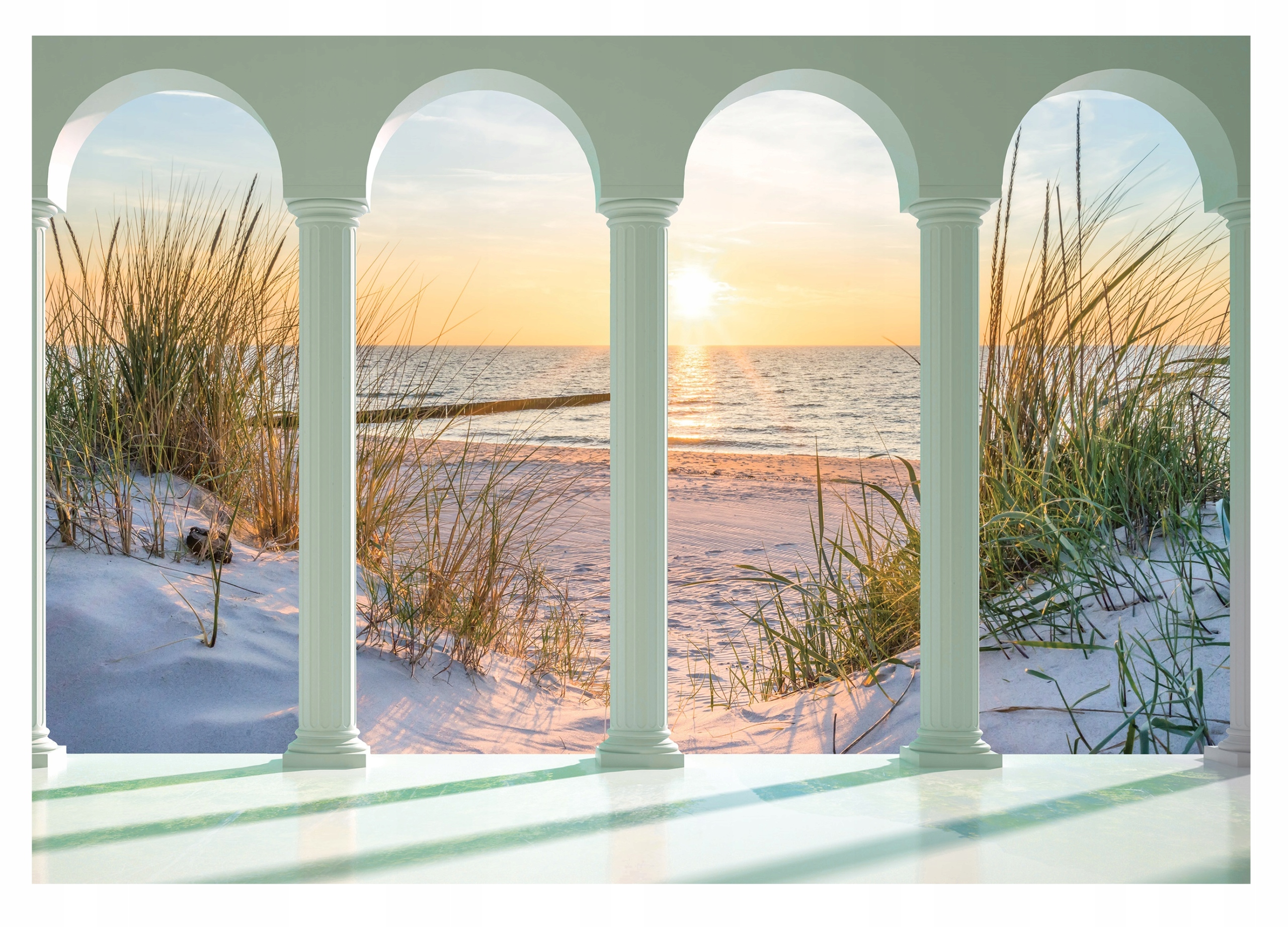 

Fototapeta Widok Z Tarasu 3D Morze Plaża 368x254