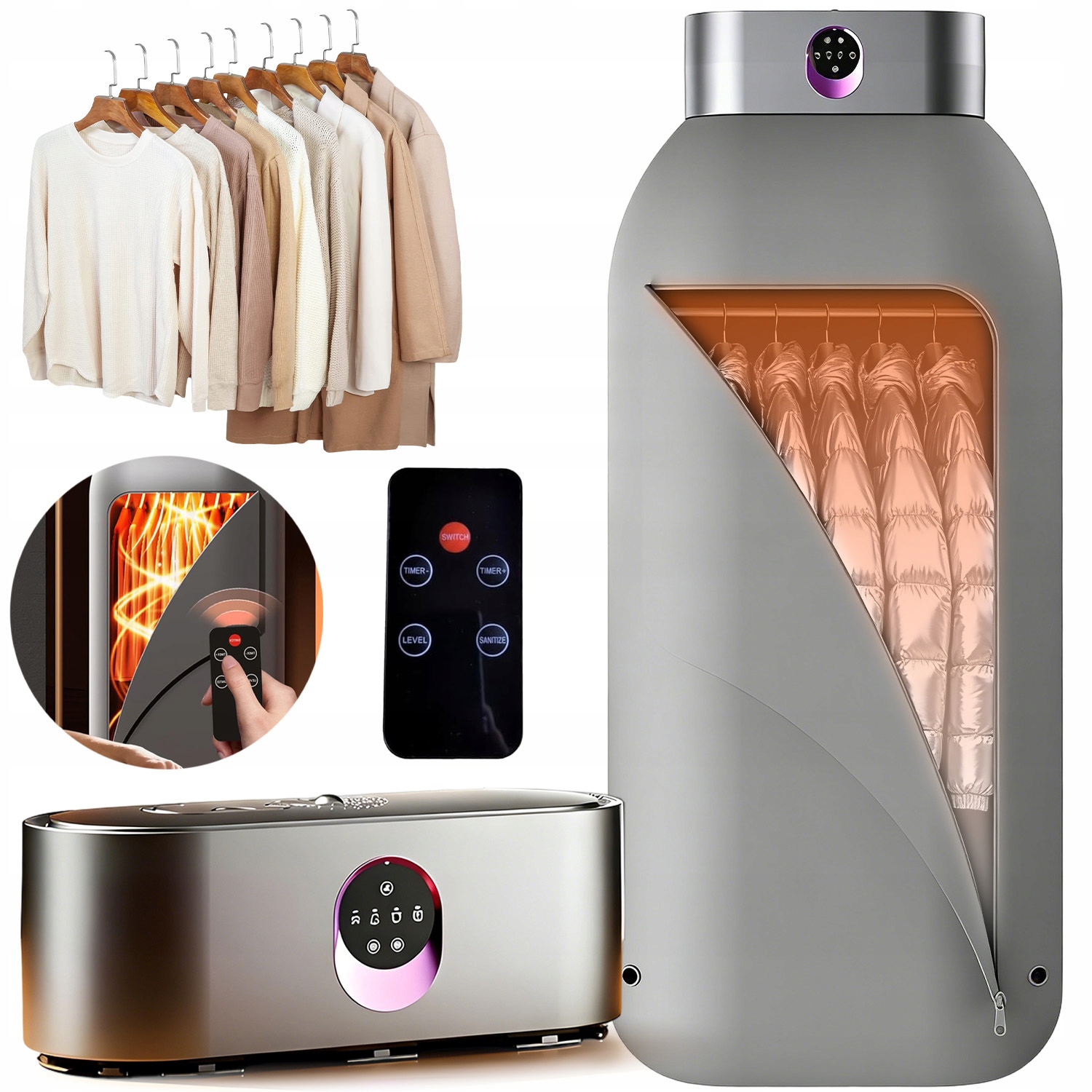 Levně Sušák Na Prádlo S Časovačem 600 W