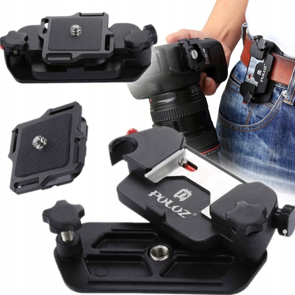 UCHWYT MOCUJĄCY BIODROWY KLAMRA DO PASKA PAS TORBY PLECAKA NA APARAT KAMERĘ