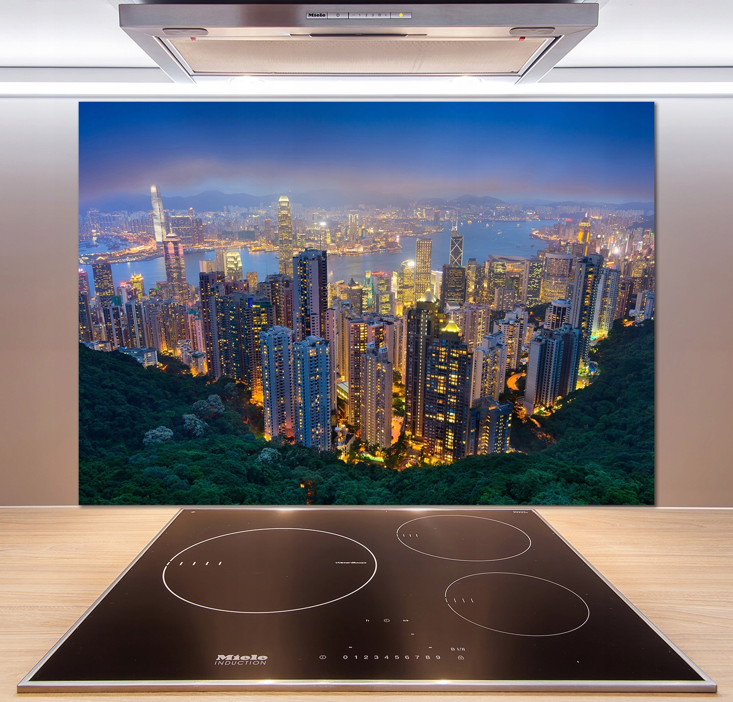 

Panel do kuchni Hongkong nocą 100x70 cm + Klej