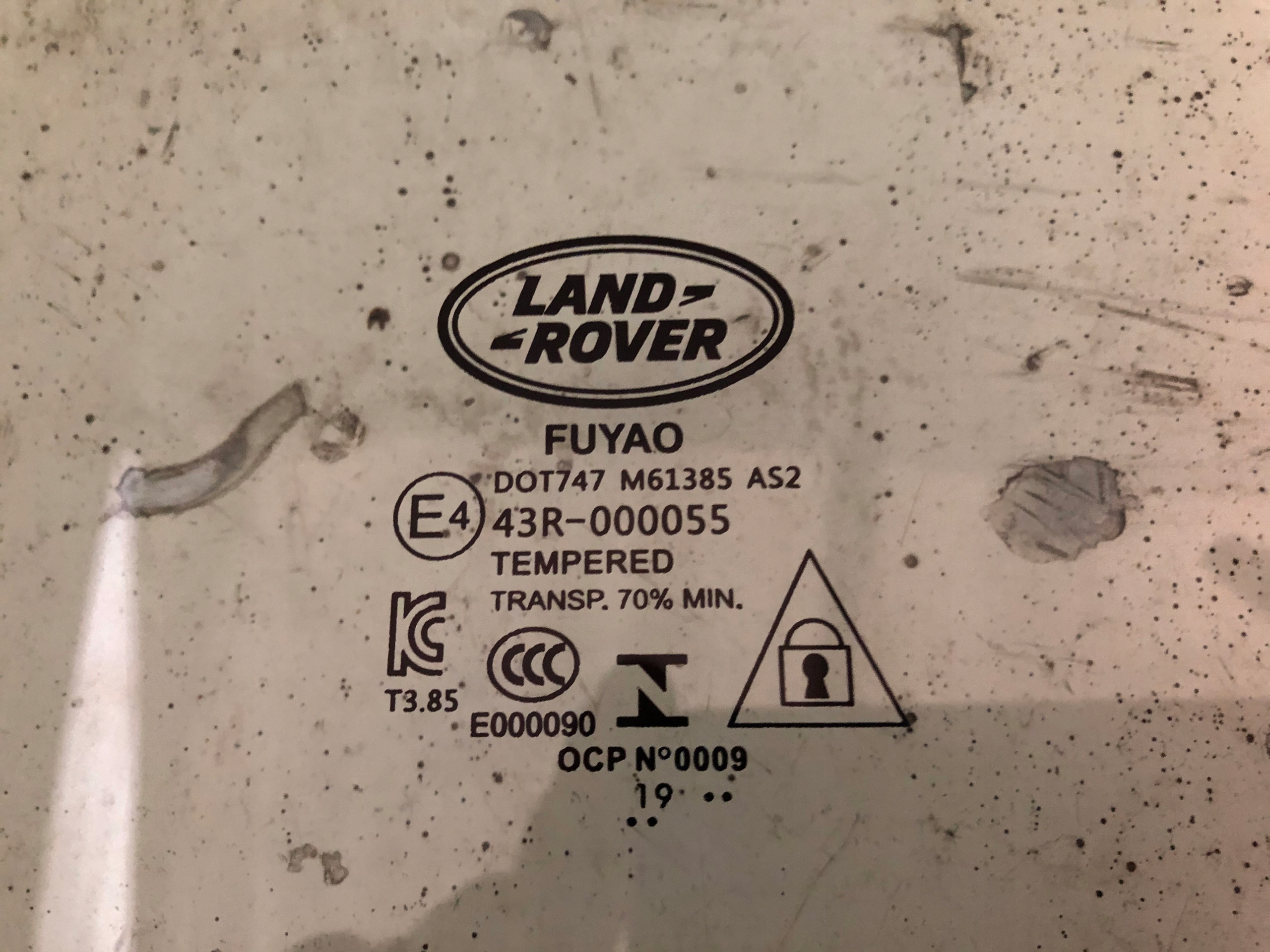 RANGE ROVER EVOQUE L551 SZYBA DRZWI PRZÓD Strona zabudowy przód - lewa