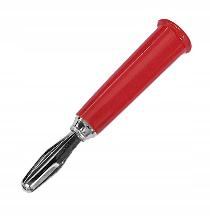 

Wtyk banan 4mm gniazdo czerwony