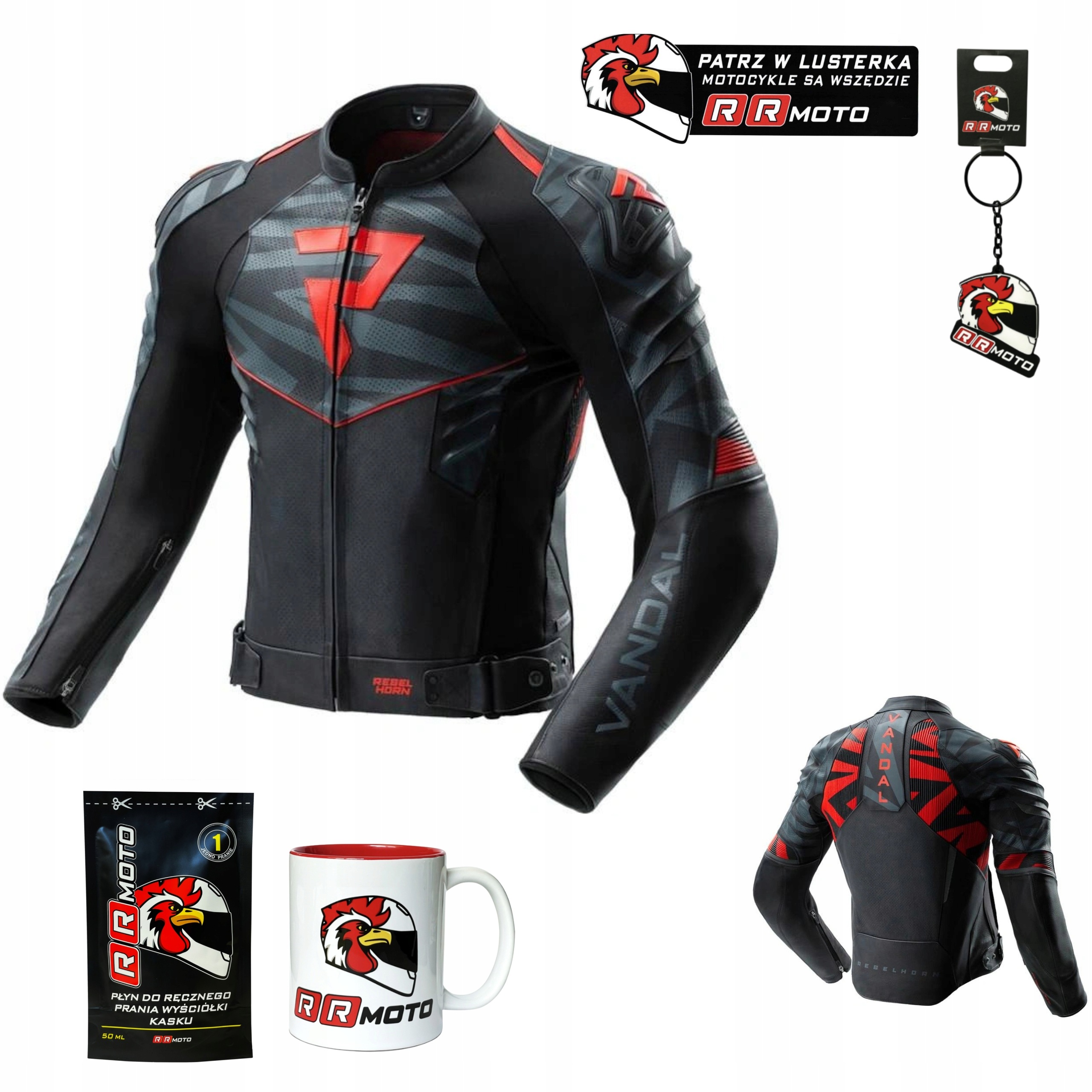 Bunda Rebelhorn Vandal 2 Black/grey/fluo Red šedá červená fluo Darčeky