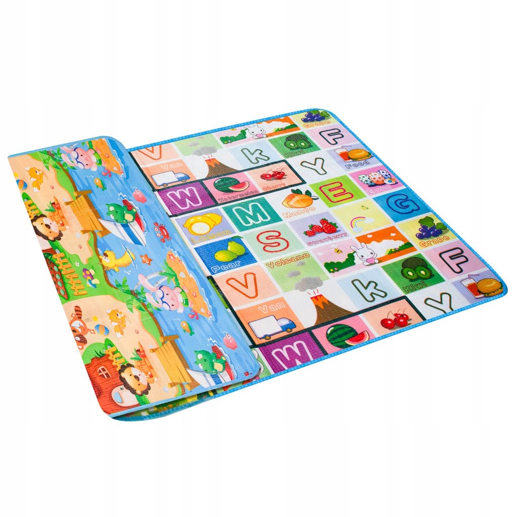 Mata Edukacyjna piankowa dwustronna plac zabaw 180x120cm Szerokość produktu 120 cm