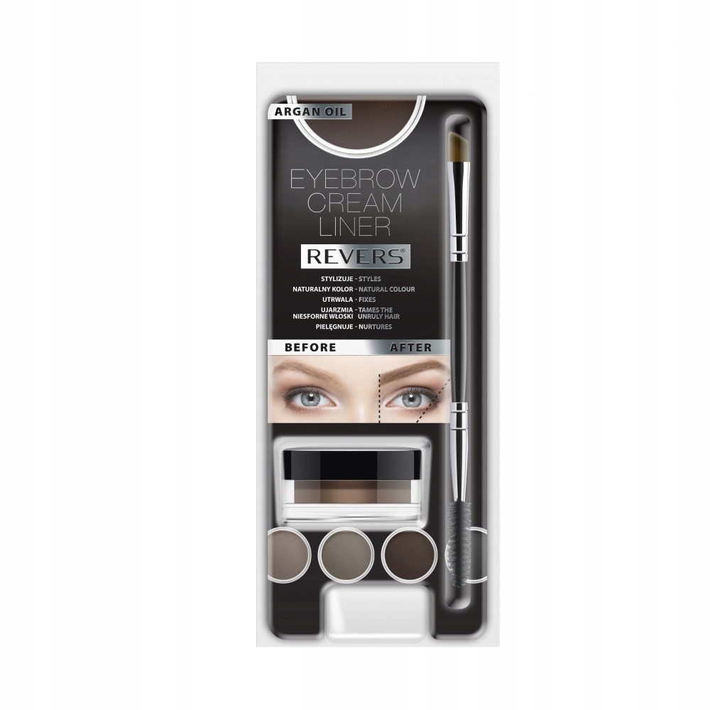 REVERS Krémový liner na obočie EYEBROW CREAM LINER - Graphite 8ml