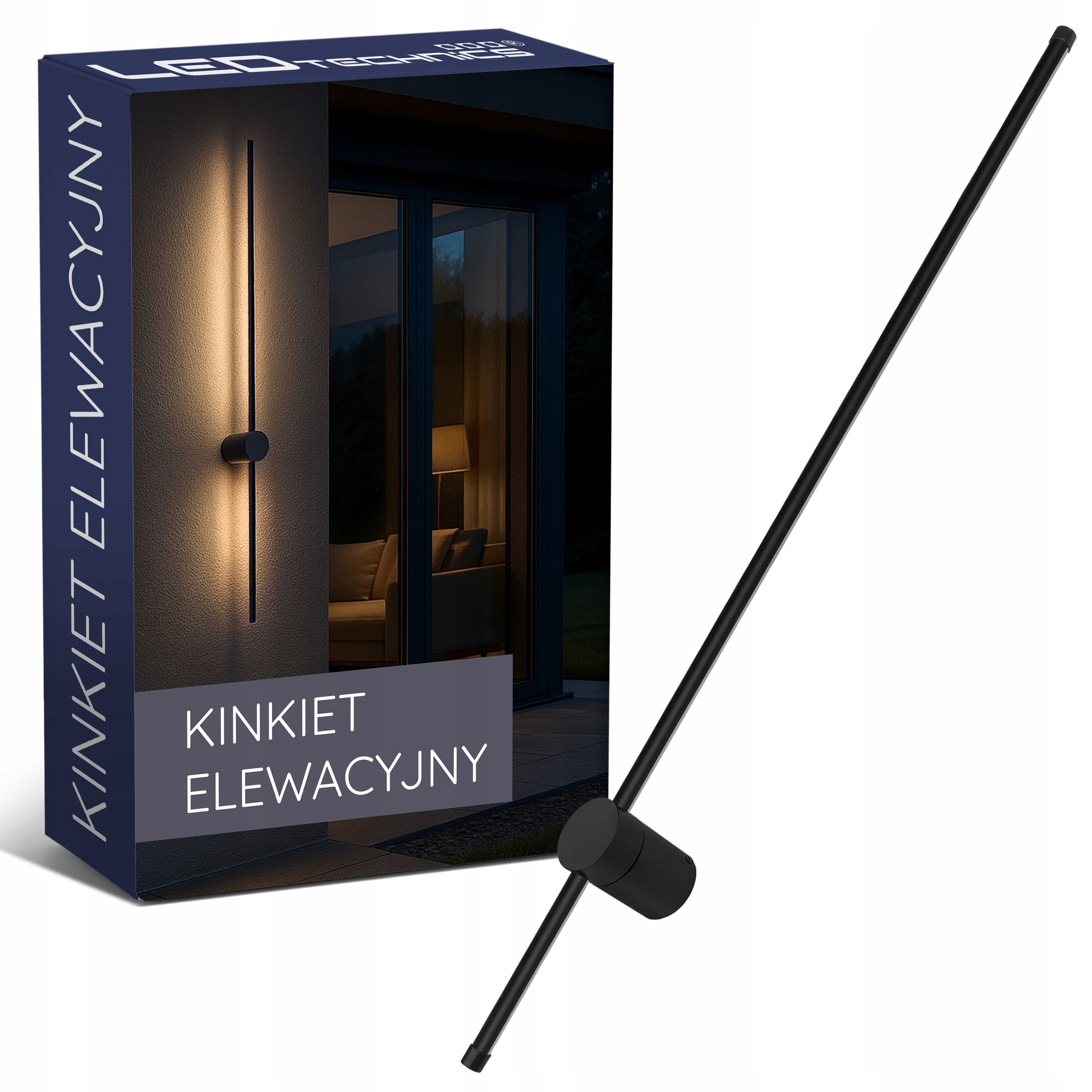 Lampa Ścienna Elewacyjna Ogrodowa 22W Led CCD Kinkiet Zewnętrzny 120cm