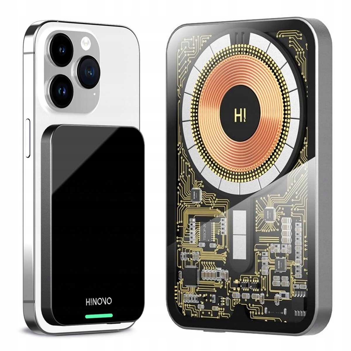 POWERBANK BEZPRZEWODOWY Z MAGSAFE 5000mAh 20W HINOVO MB1-5000XB