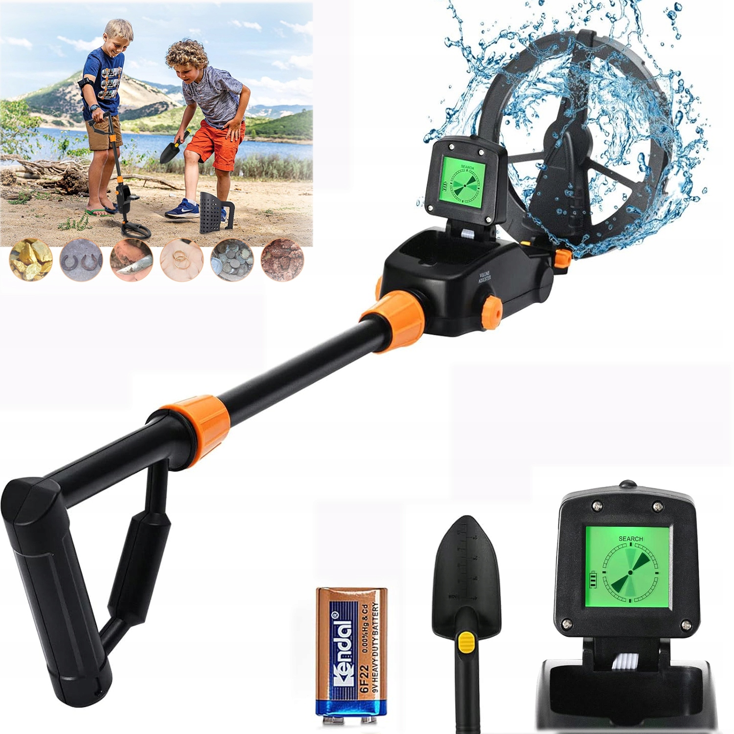 Skládací LCD Detektor Kovů Pro Děti I Dospělé Citlivý