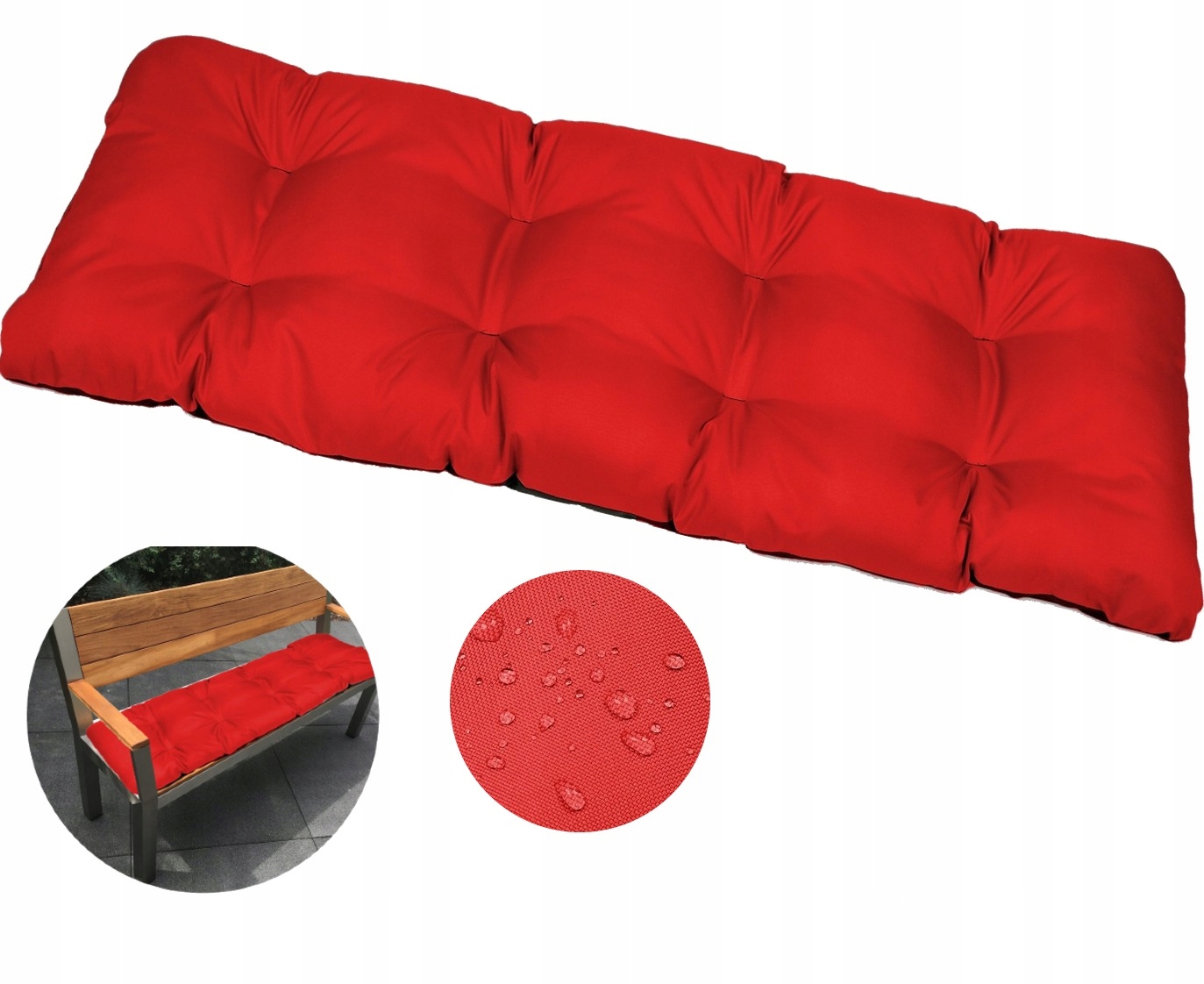 Polštář na zahradní lavičku a houpačku 180 x 50 cm