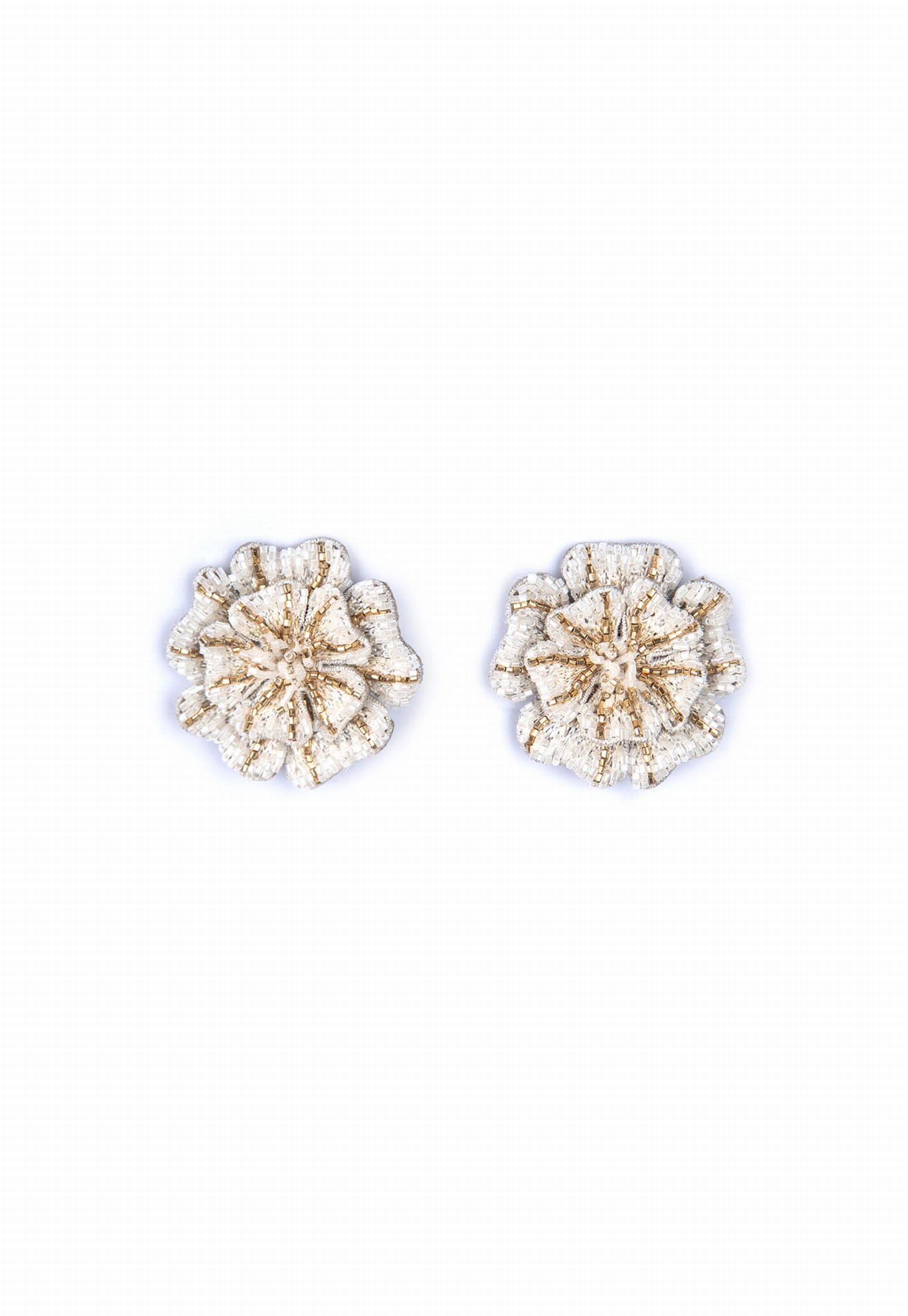 Náušnice Guess Botanica Květina ocel ušlechtilá zlatá zirkon tyčinka