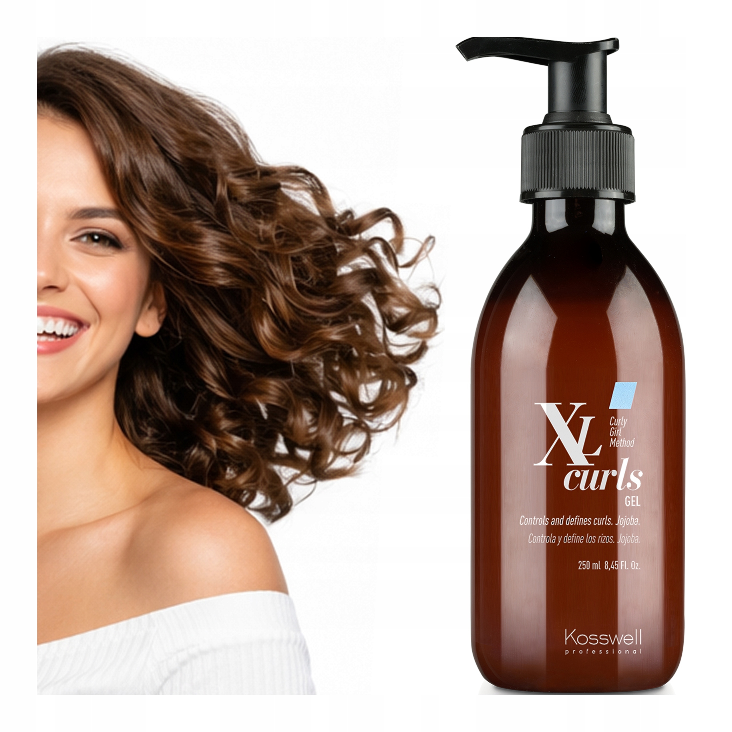 Gel pro kudrnaté vlasy Jojobovým Olejem definující Loki extrahující Kroucení