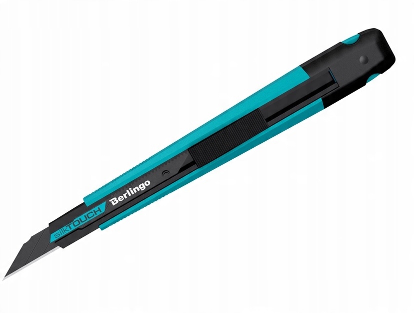 

Nóż biurowy 9mm czarne ostrze Soft touch Berlingo