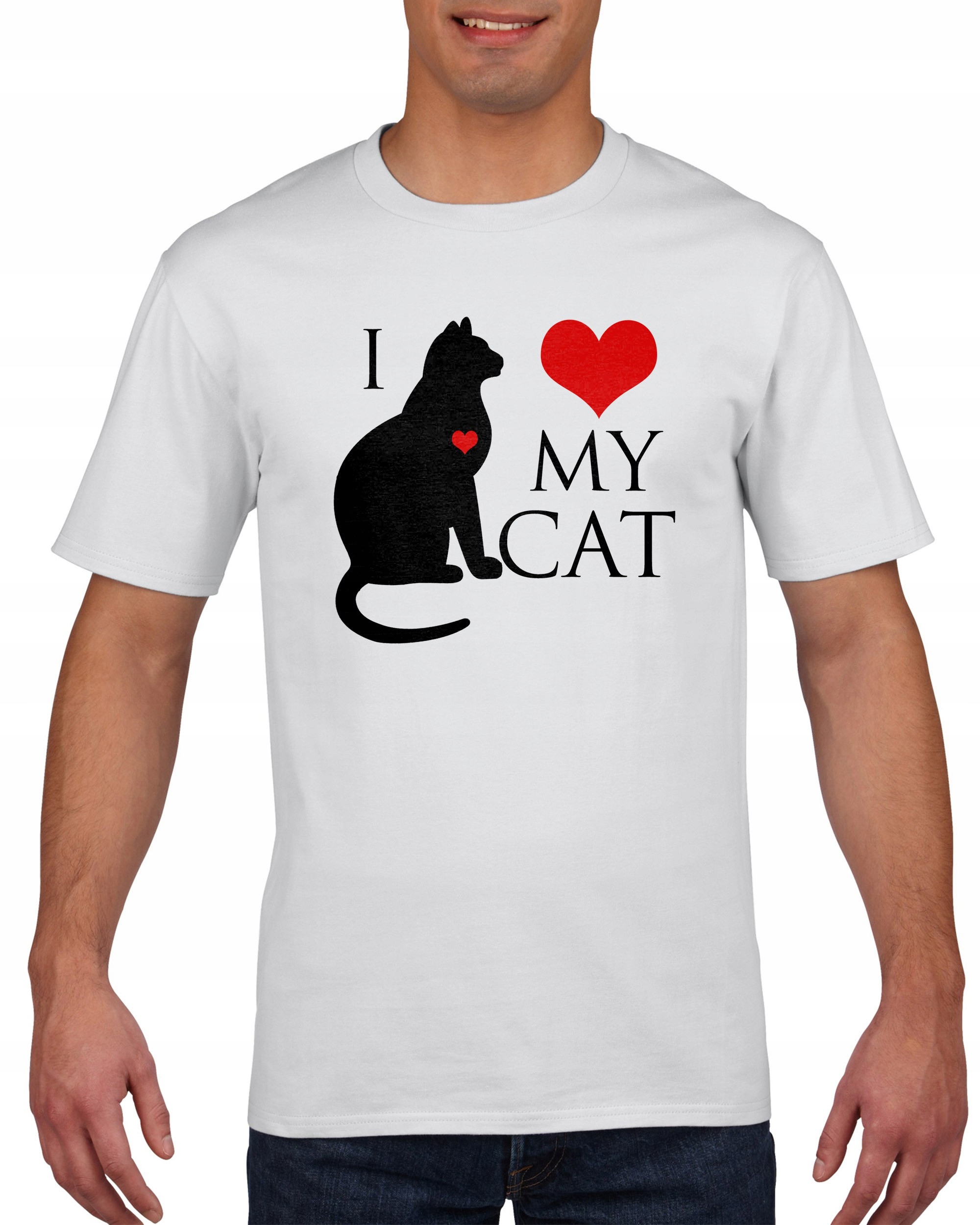 

Koszulka męska I Love My Cat L