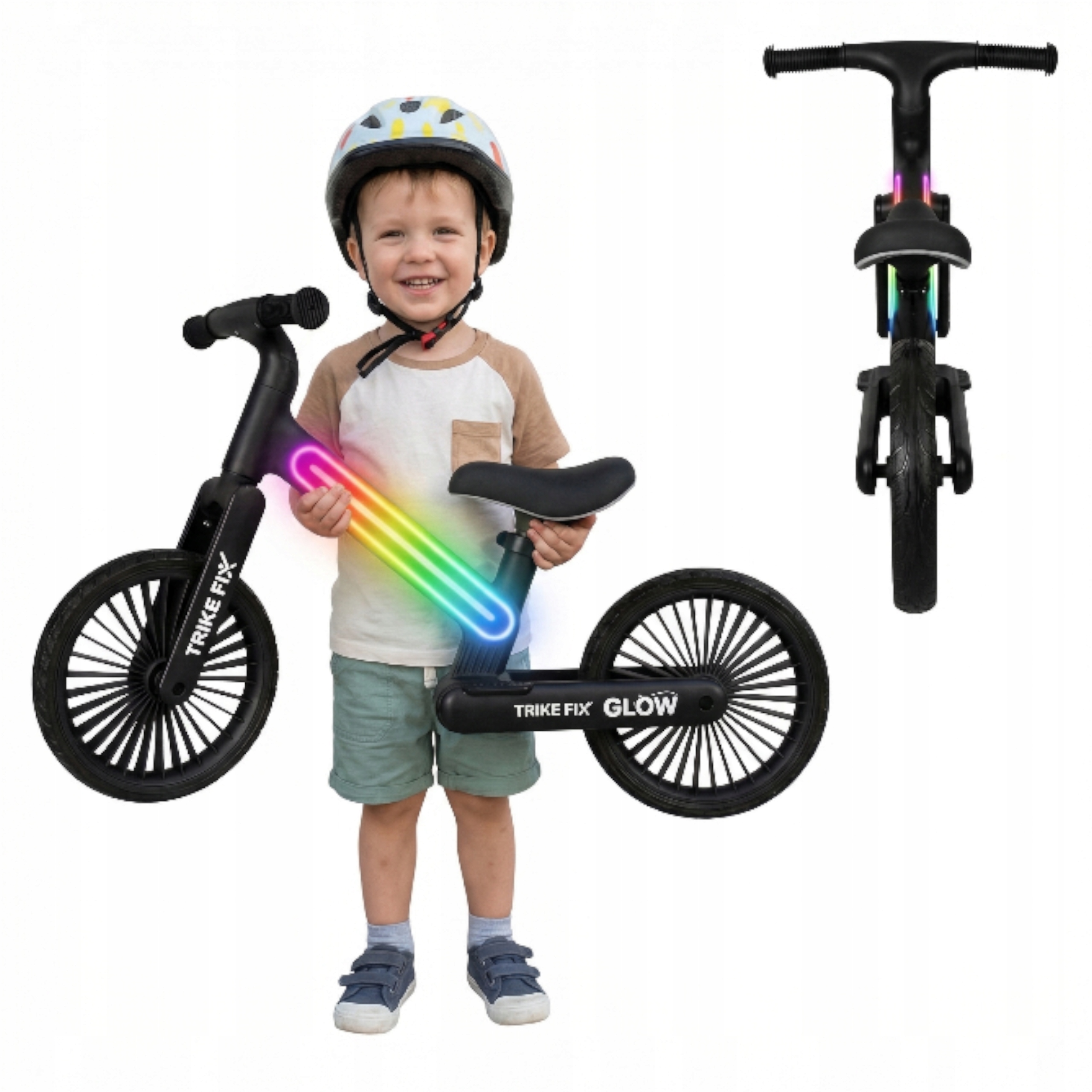 Rowerek Biegowy Dwukołowy Lekki Dla Chłopca Od 2 Roku Czarny