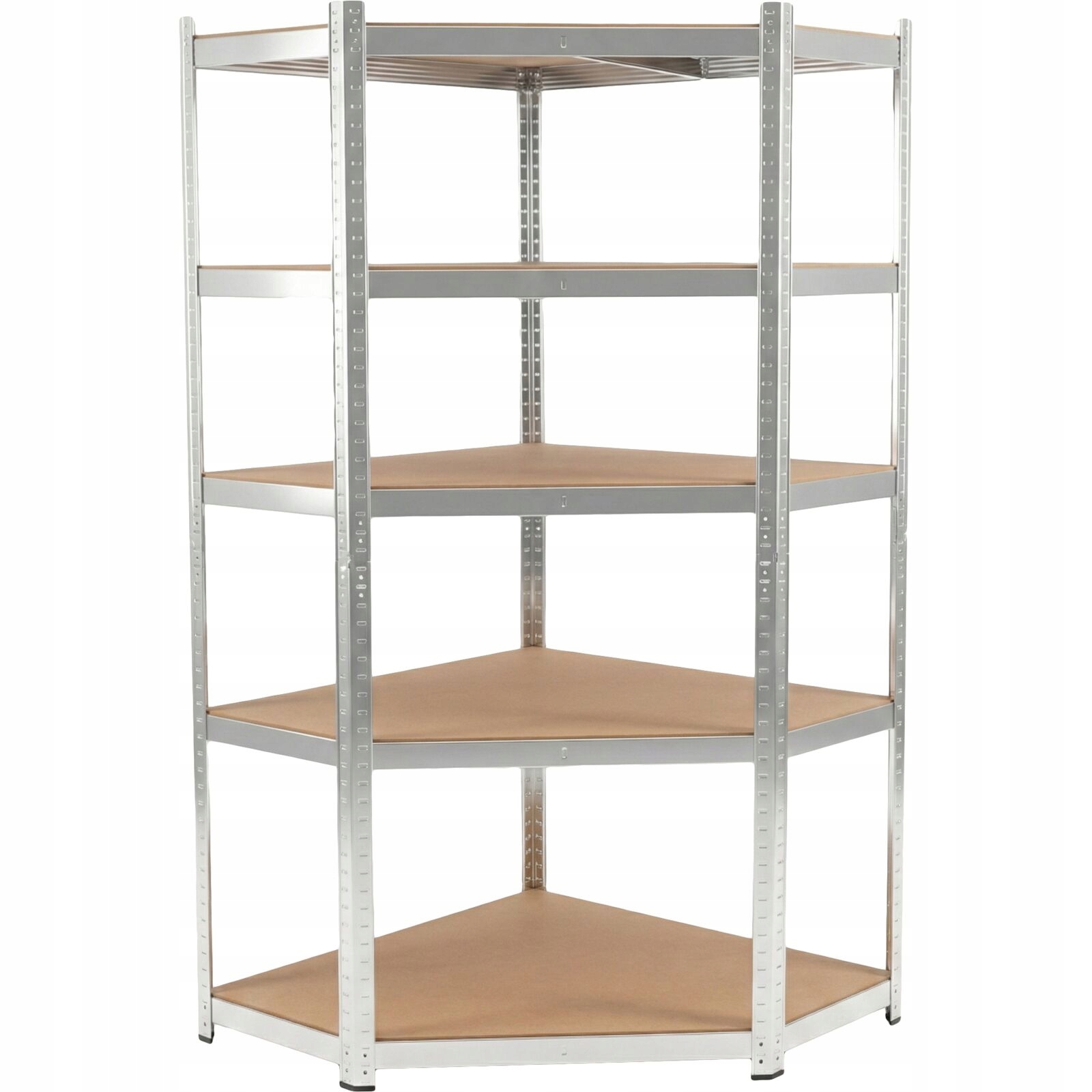 Regál Met. Rohový, 5P, 180×90×90×40, 175 Kg, Pozinkovaný, Kovový Corner Snap