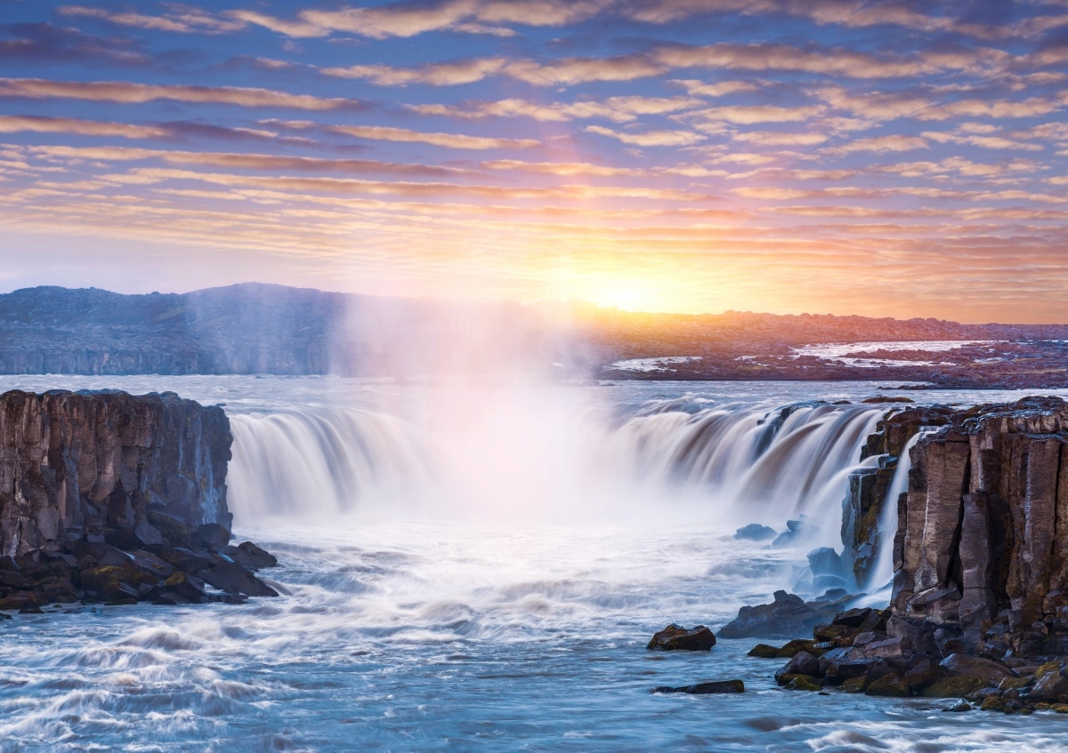 

Fototapeta Flizelinowa Wodospad Selfoss 312x219