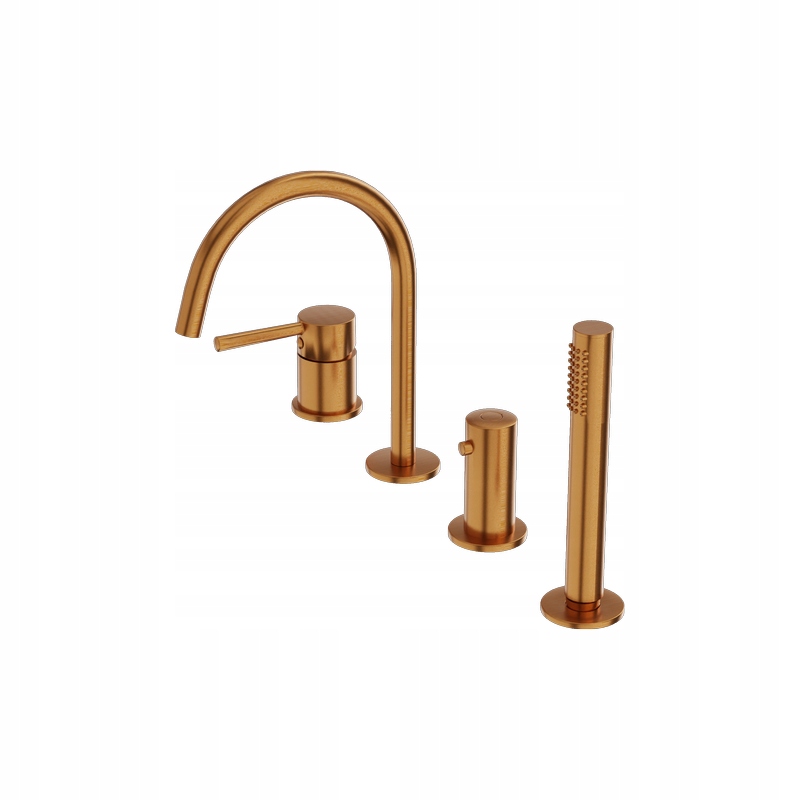 Vanová baterie Orion 4-otvorová, měděná, kartáčovaná – elegance a styl