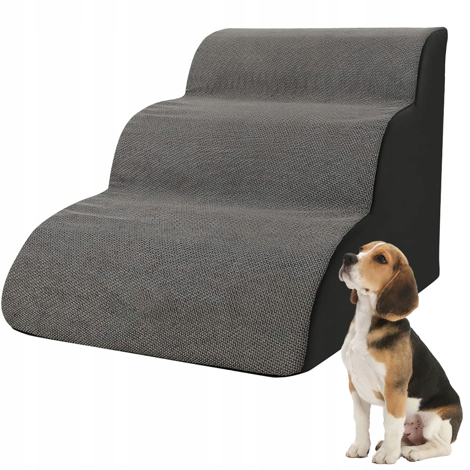 Levně Schody Pro Psa Kočku Rampa Schůdky Šikmé Spodní Strana Protiskluzová 3 Stupně 40 CM