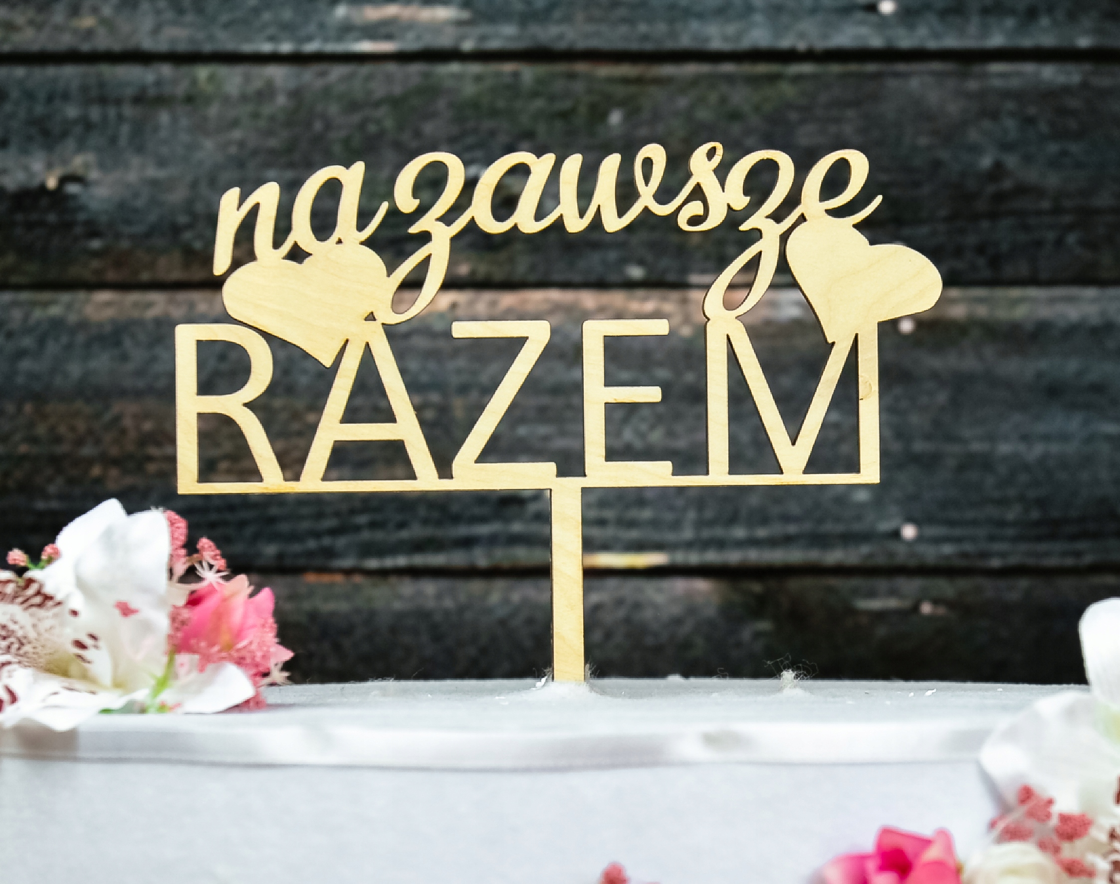 Topper TŚD-47-Na zawsze razem Ślub Wesele Marka Dekor Laser