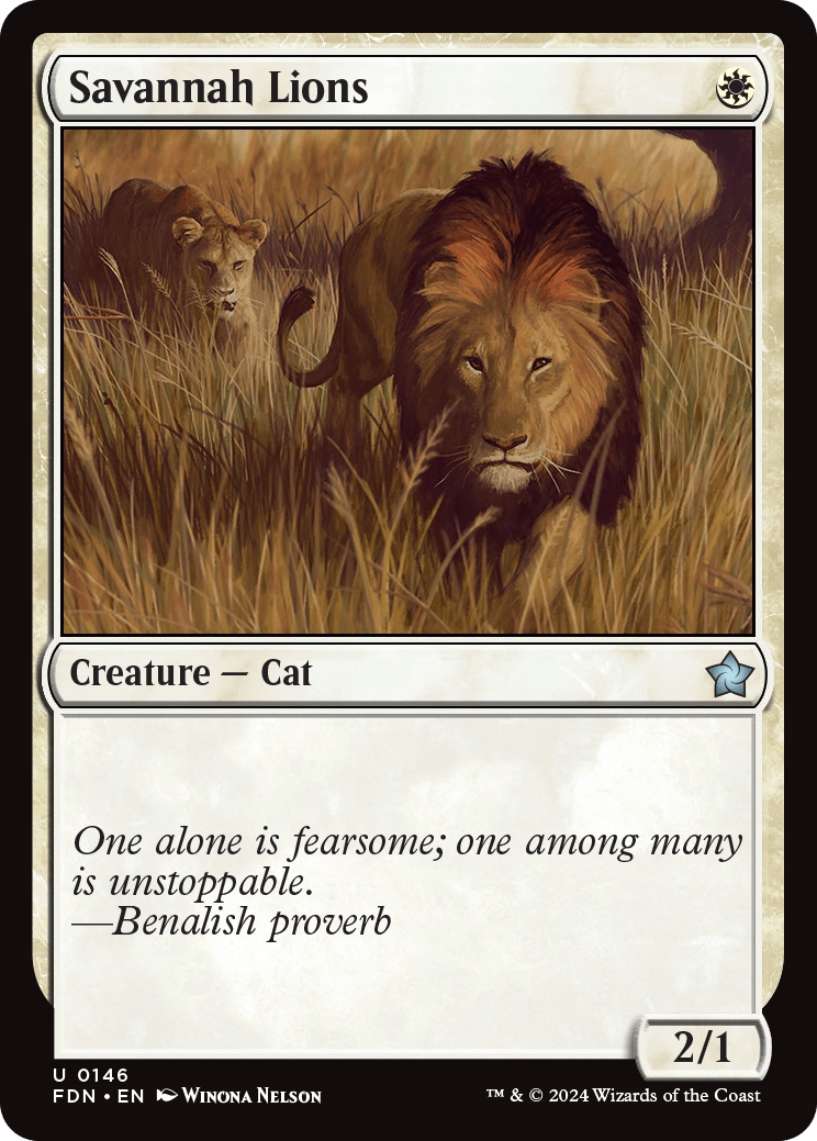 Mtg 4x Savannah Lions (u)