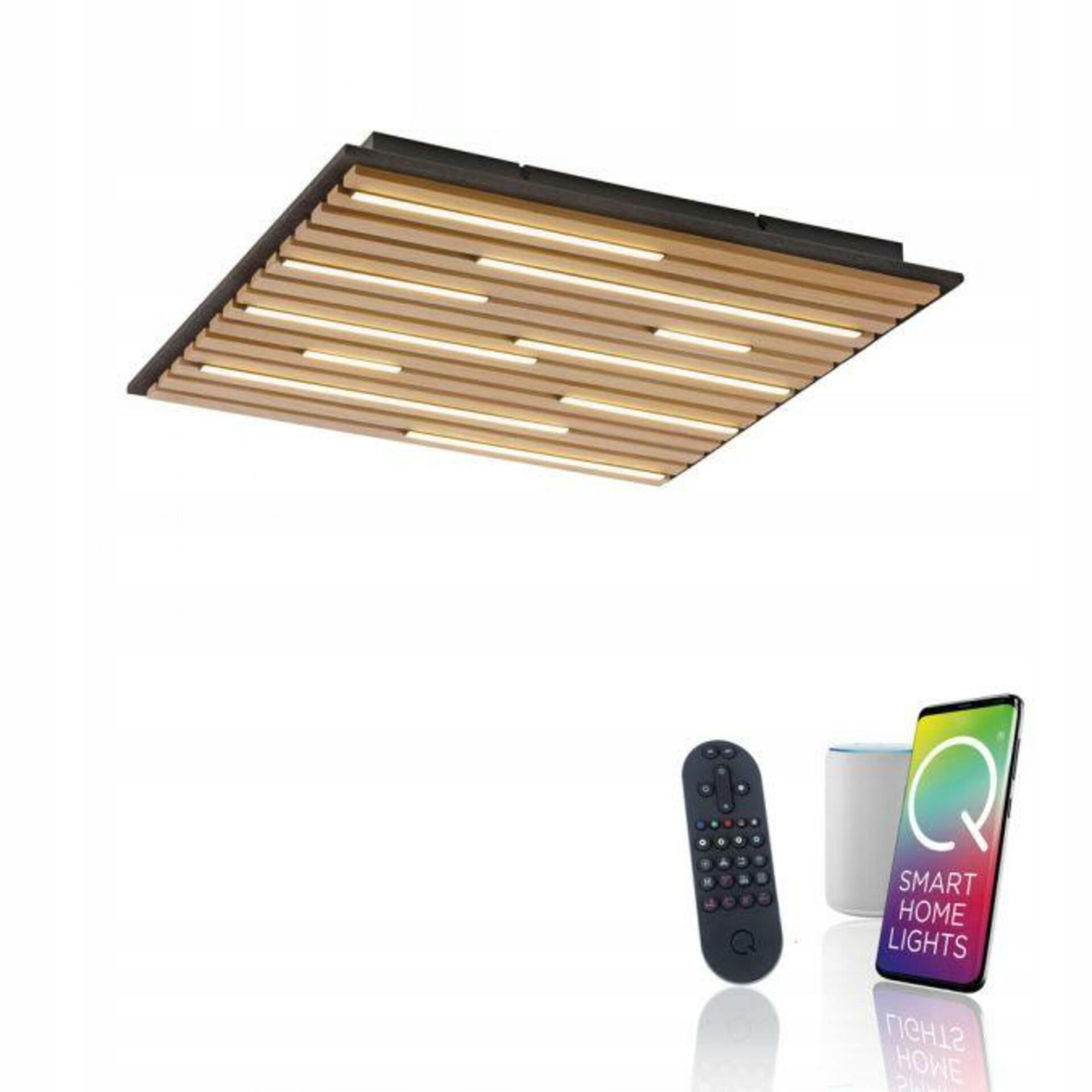 Paul Neuhaus Led nástenné a stropné svietidlo Q-akustik drevo, prírodné Smar