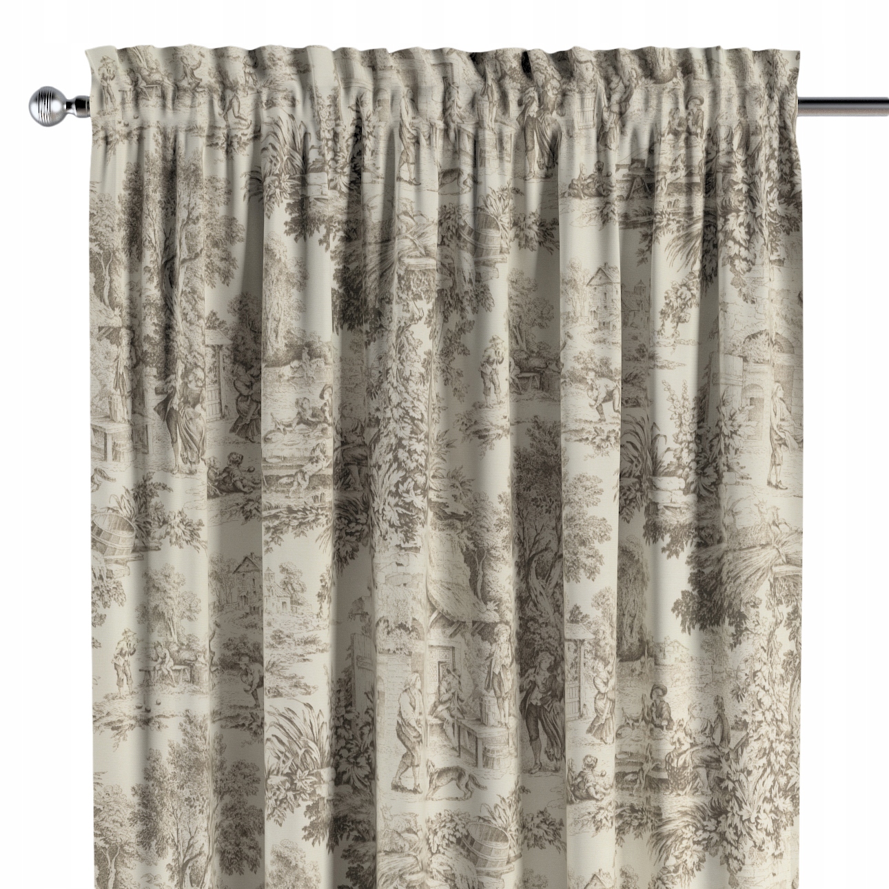 Dekoria Záves na kanáli s ofinou 1 ks 130x260 cm biely