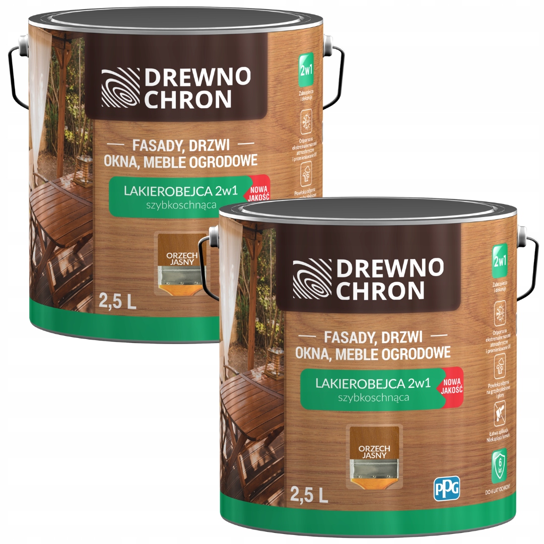 Set Drewnochron Lakobejca 2V1 2x2,5L Na Dřevo Ořech Světlý 5L