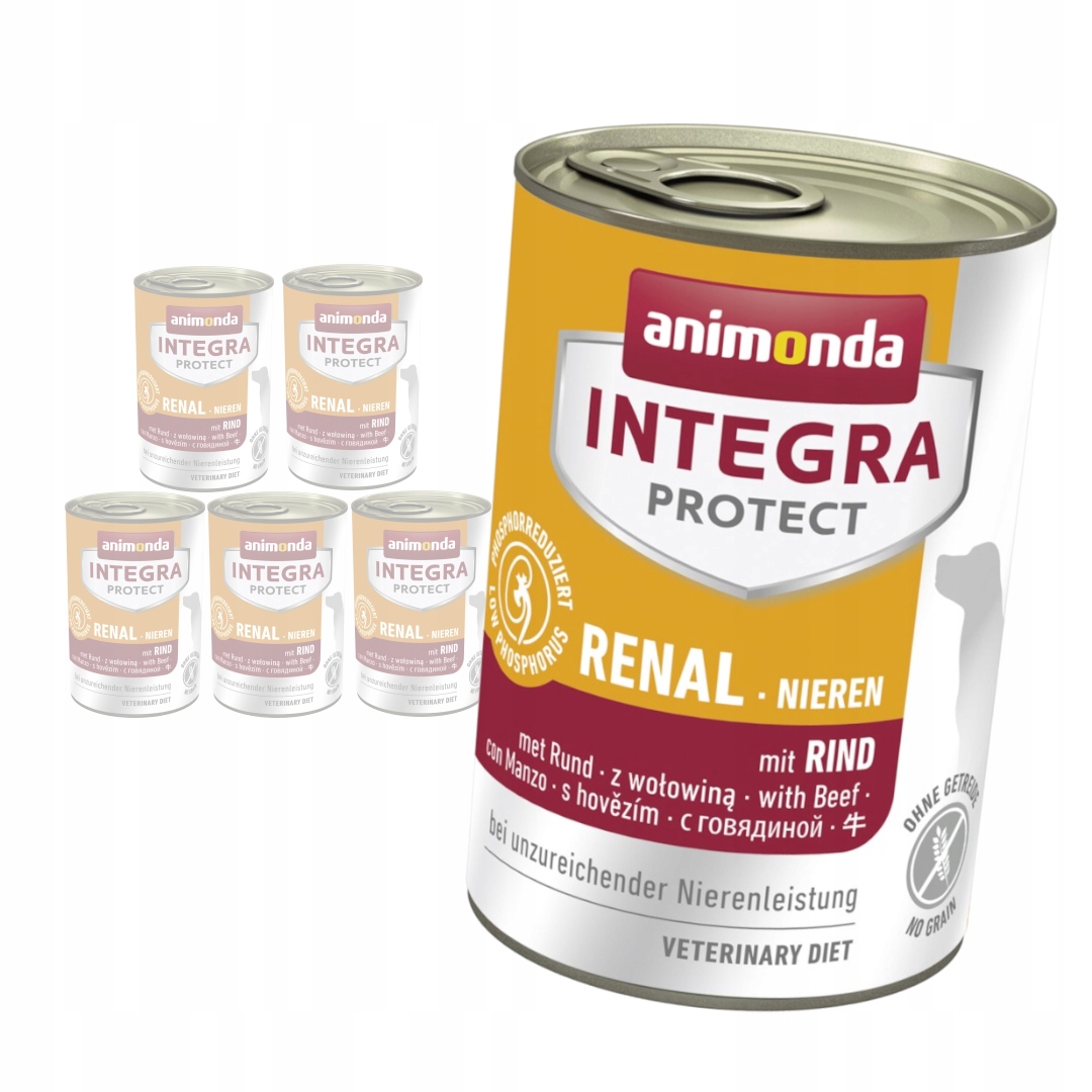 Levně Animonda Integra Protect Nieren 6x400g Vlhké Krmivo s hovězím masem pro psy