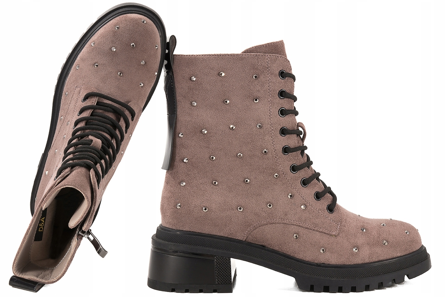 S.barski MR880-017 Boty Zateplené Zimní Kotníkové Boty Semišové Kozačky 36 Béžová