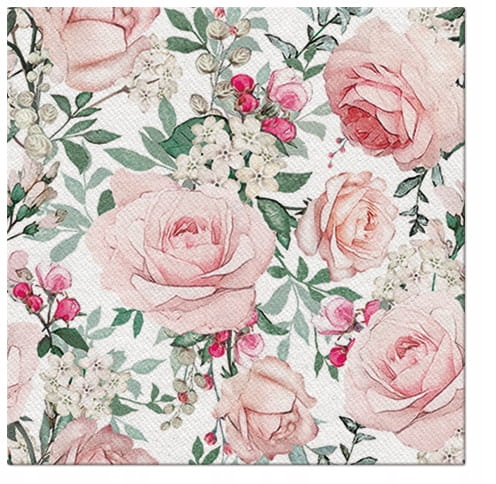 

Serwtki flizelinowe w kwiaty róże Gorgeous Roses
