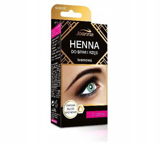 JOANNA HENNA CREAM NA OBOČIE A RIASY ČIERNA 15g