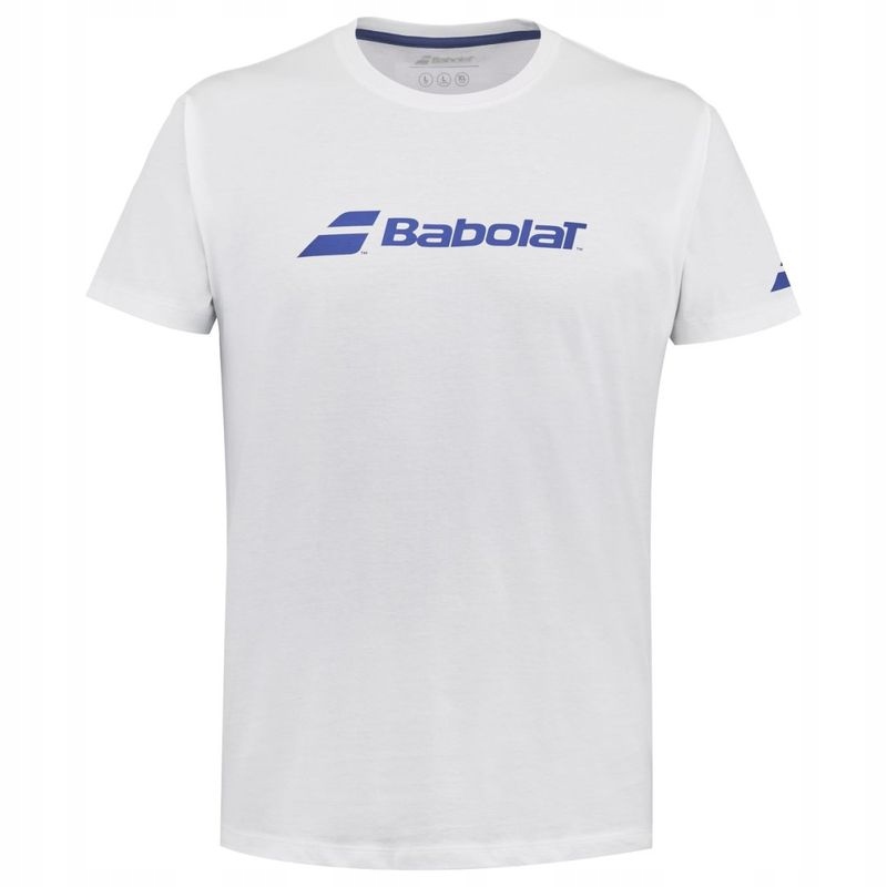 Koszulka Tenisowa Męska Babolat Exercise Babolat Tee Men White/white XXL