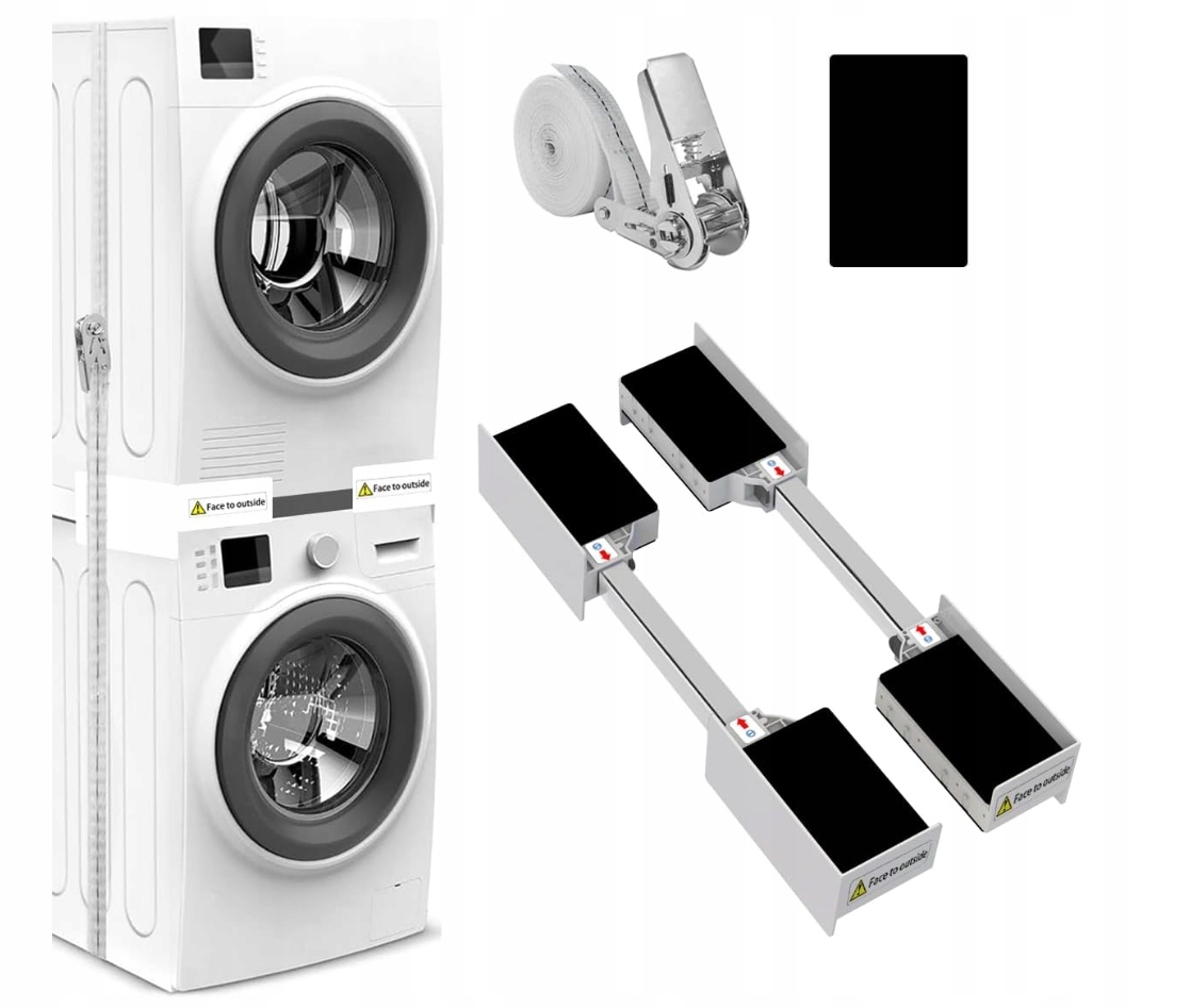 Niuxx Uniwersalny zestaw nakładek, uchwyt łączący pralkę i suszarkę 45-64cm