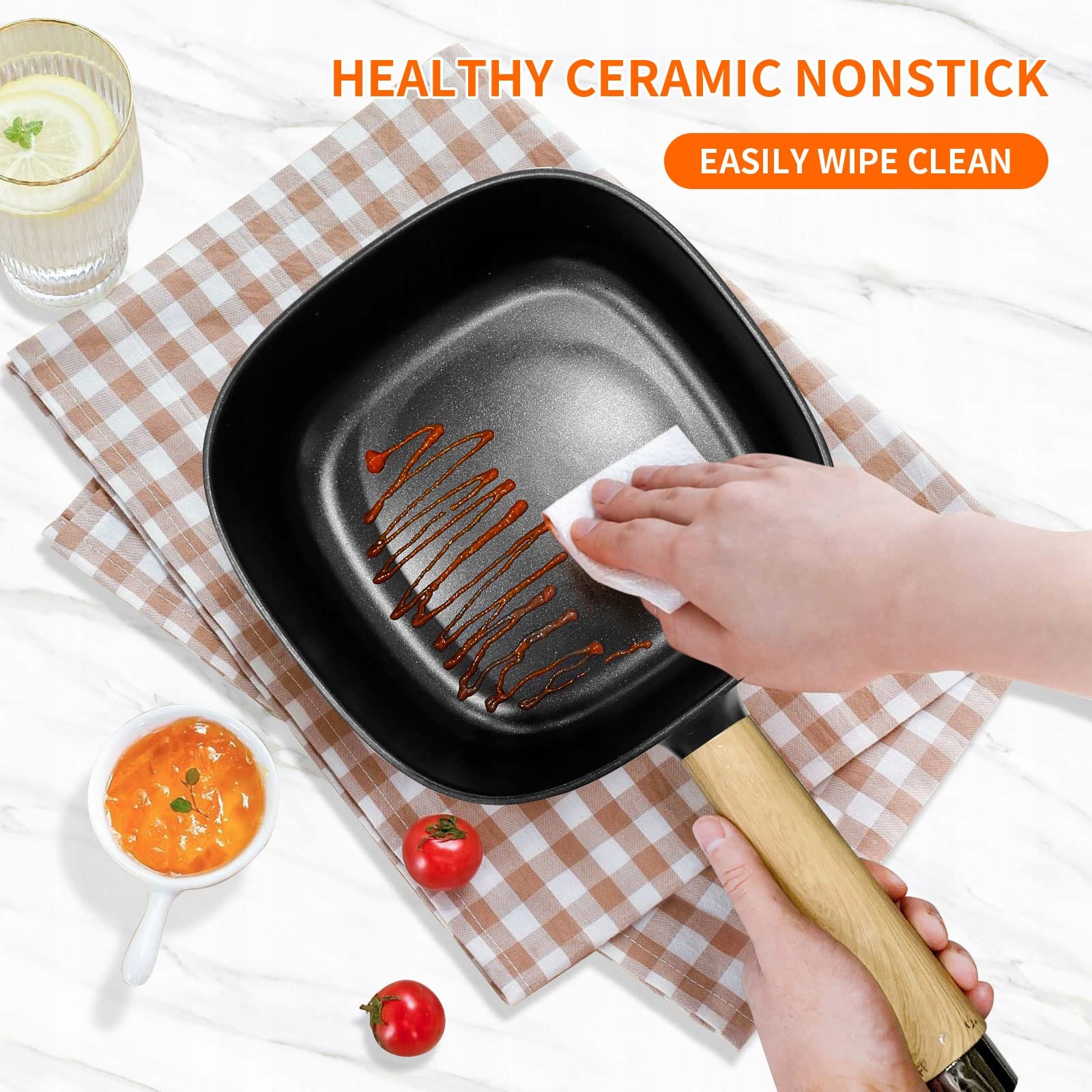 AUDECOOK Elektryczny Garnek 2L z Parowarem Antyadhezyjny Multicooker — miniatura 6