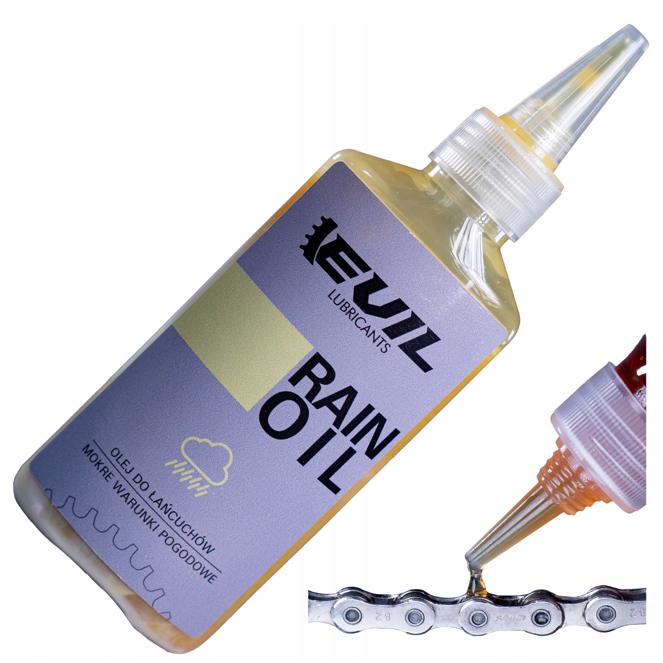 Smar Do Łańcucha Mineralny Evil Lubricants Rain Oil na Mokre Warunki 100 ml