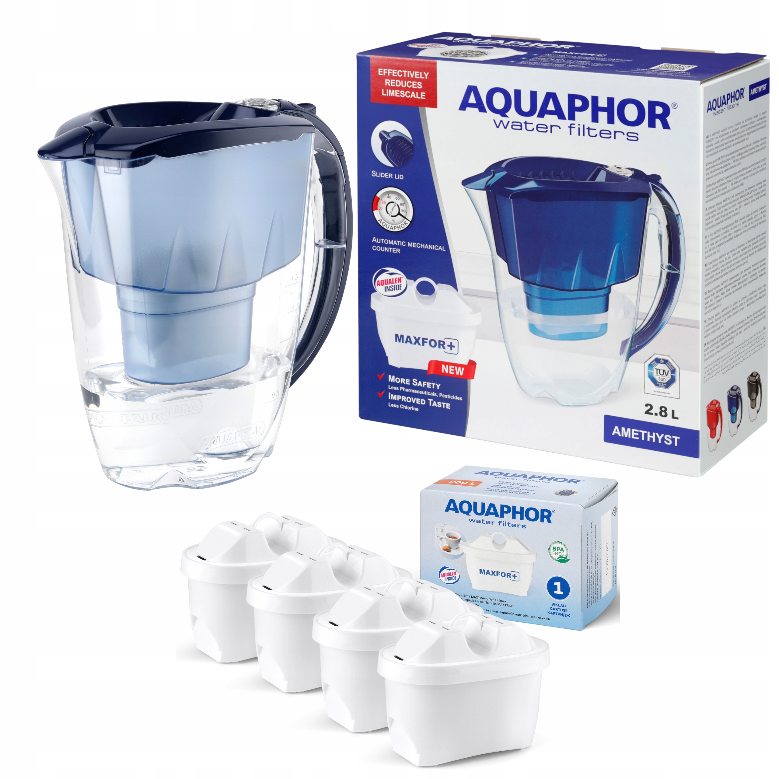 

Aquaphor dzbanek filtrujący wodę 4 wkłady filtry