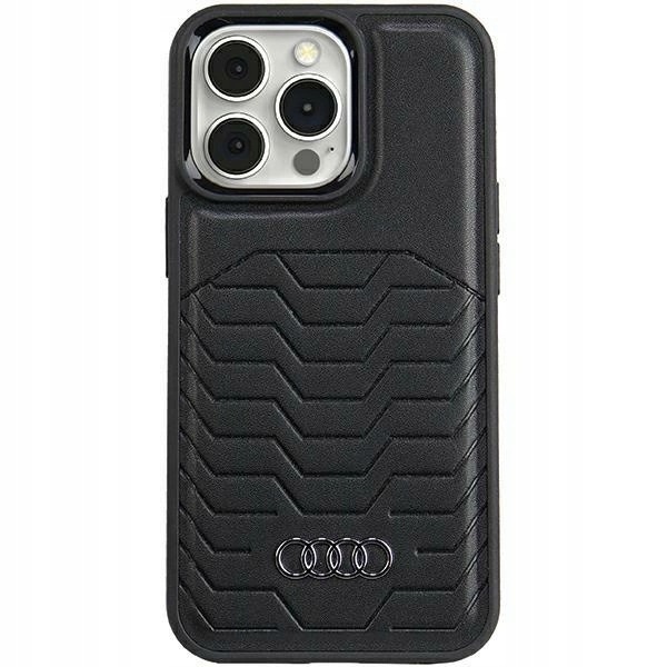 Etui Audi Synthetic Leather z MagSafe na iPhone 15 Pro czarne