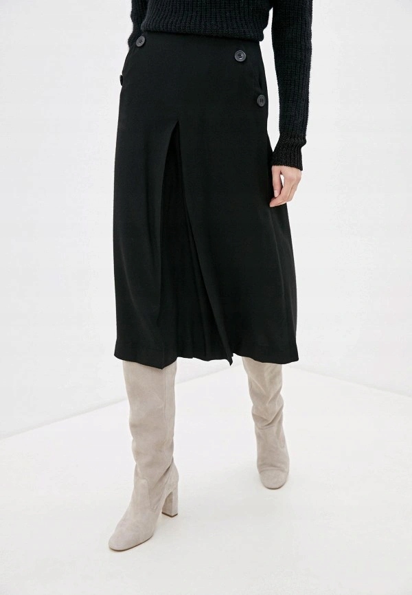 Kalhoty culottes , velmi široké, černé Sisley 34