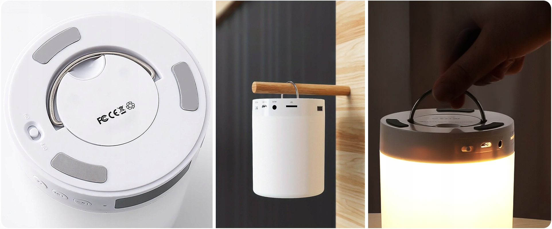 KOLOROWA LAMPKA LED RGB Z GŁOŚNIKIEM BLUETOTH DYSKOTEKOWA DO POKOJU DZIECKA Szerokość produktu 9.4 cm