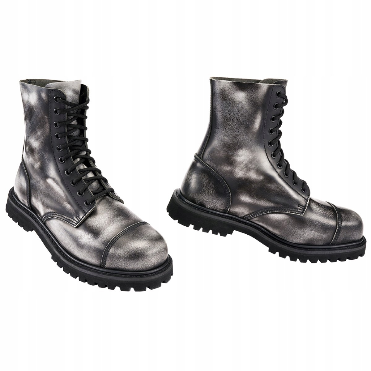 Kožené boty Brandit Kanady Rub Off Phantom 10 Dziurek Black Grey 43 [43]